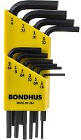 Набор дюймовых шестигранных ключей (1/16"-1/4") Bondhus ProGuard 12238, 10 штук Набор дюймовых шестигранных ключей (1/16"-1/4") Bondhus ProGuard 12238, 10 штук