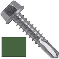 Винт самосверлящий по металлу 5,5х19 мм, SD 5 Fasty P15055193AMS, RAL 6002 лиственно-зеленый Винт самосверлящий по металлу 5,5х19 мм, SD 5 Fasty P15055193AMS, RAL 6002 лиственно-зеленый