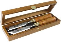 Набор косых стамесок 26 мм WOOD LINE PLUS Narex 851676, 2 штуки в деревянной коробке Набор косых стамесок 26 мм WOOD LINE PLUS Narex 851676, 2 штуки в деревянной коробке