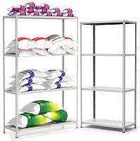 Стеллаж металлический до 100 кг, 4 полки Металл-завод СТФ 1554 Стеллаж металлический до 100 кг, 4 полки Металл-завод СТФ 1554