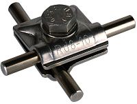 MV-клемма с 6-гранным винтом и пружинной шайбой, Rd=8-10 мм, вариант B DEHN 390559, нержавеющая сталь MV-клемма с 6-гранным винтом и пружинной шайбой, Rd=8-10 мм, вариант B DEHN 390559, нержавеющая сталь