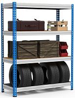 Стеллаж металлический до 300 кг, 4 полки Металл-завод МКФ 18914-2,0 2000х1830х910 мм Стеллаж металлический до 300 кг, 4 полки Металл-завод МКФ 18914-2,0 2000х1830х910 мм