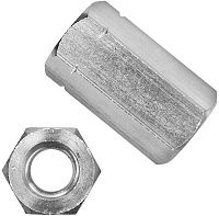 Гайка-муфта соединительная М6х18 DIN 6334, нержавеющая сталь А4 Гайка-муфта соединительная М6х18 DIN 6334, нержавеющая сталь А4