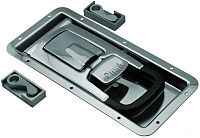 Замок штанговый на трубу с рукояткой Push L=318 мм N215, оцинкованная сталь Замок штанговый на трубу с рукояткой Push L=318 мм N215, оцинкованная сталь