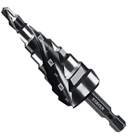 Сверло по металлу ступенчатое с винтовой проточкой и шестигранным хвостовиком Pro-Max Stayer Сверло по металлу ступенчатое с винтовой проточкой и шестигранным хвостовиком Pro-Max Stayer