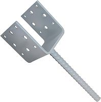 Основание колонны бруса U-образное 120х100х100х250 толщина 6 мм Петротех, оцинкованная сталь Основание колонны бруса U-образное 120х100х100х250 толщина 6 мм Петротех, оцинкованная сталь