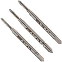 Метчик ручной М1,4х0,3 мм HSS-G Volkel 27308, метрическая резьба, комплект - 3 шт Метчик ручной М1,4х0,3 мм HSS-G Volkel 27308, метрическая резьба, комплект - 3 шт