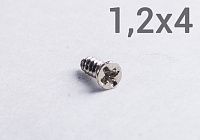 Шуруп 1,2х4 с потайной головкой и острым концом (цинк) Шуруп 1,2х4 с потайной головкой и острым концом (цинк)