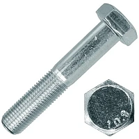 Болт шестигранный с неполной резьбой М12х300 DIN 931, класс прочности 10.9, оцинкованная сталь Болт шестигранный с неполной резьбой М12х300 DIN 931, класс прочности 10.9, оцинкованная сталь