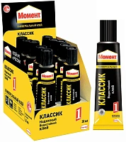 Клей Момент-1 Классик 873854 30 мл, в шоу-боксе Клей Момент-1 Классик 873854 30 мл, в шоу-боксе