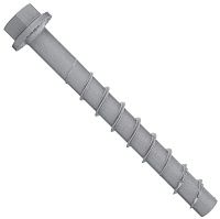 Шуруп по бетону с шестигранной головкой и прессшайбой 10х80 25/15/- мм Fischer FBS II CP US 557788, оцинкованная сталь Шуруп по бетону с шестигранной головкой и прессшайбой 10х80 25/15/- мм Fischer FBS II CP US 557788, оцинкованная сталь