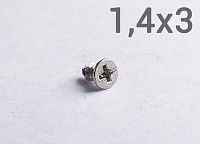 Шуруп 1,4х3 с потайной головкой и острым концом (цинк) Шуруп 1,4х3 с потайной головкой и острым концом (цинк)