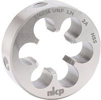 Плашка UNF 3/4" HSS DIN EN 22568 NKP 324230N, левая мелкая дюймовая резьба Плашка UNF 3/4" HSS DIN EN 22568 NKP 324230N, левая мелкая дюймовая резьба