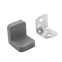 ANGLE Уголок мебельный с пластиковой накладкой 20х20х20 мм серый, PLS20X20X20GR ANGLE Уголок мебельный с пластиковой накладкой 20х20х20 мм серый, PLS20X20X20GR