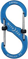 Карабин алюминиевый с фиксатором Nite Ize S-Biner SlideLock LSBA3-03-R6, размер 3 (синий) Карабин алюминиевый с фиксатором Nite Ize S-Biner SlideLock LSBA3-03-R6, размер 3 (синий)