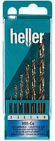 Набор сверл по металлу 2-8 мм, 6 шт HSS-Co DIN 338 RN, Heller 17735, кобальтовые Набор сверл по металлу 2-8 мм, 6 шт HSS-Co DIN 338 RN, Heller 17735, кобальтовые