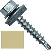 Винт самосверлящий по металлу 4,8x35 мм, с шайбой EPDM, SD F Fasty P14035AM/250, RAL 1000 зелено-бежевый Винт самосверлящий по металлу 4,8x35 мм, с шайбой EPDM, SD F Fasty P14035AM/250, RAL 1000 зелено-бежевый