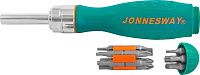 Отверточная рукоятка трещоточная с набором бит Jonnesway DR0119S, 19 предметов Отверточная рукоятка трещоточная с набором бит Jonnesway DR0119S, 19 предметов