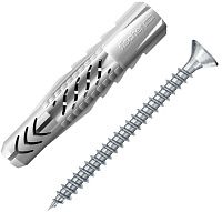 Универсальный дюбель UХ 8х50 S с потайным шурупом Fischer 090873, нейлон 5 шт в блистере Универсальный дюбель UХ 8х50 S с потайным шурупом Fischer 090873, нейлон 5 шт в блистере