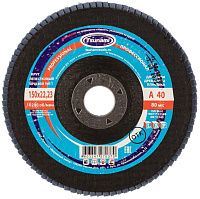 Круг лепестковый торцевой КЛТ1 150х22,2 мм, А40 (14А 40/Р40), Луга-Абразив Tsunami Prof L D96100000P15040 Круг лепестковый торцевой КЛТ1 150х22,2 мм, А40 (14А 40/Р40), Луга-Абразив Tsunami Prof L D96100000P15040