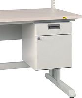 Тумба с шкафчиком и выдвижным ящиком, высота 470 мм, 35/47 Treston 860972-49,  светло-серый Тумба с шкафчиком и выдвижным ящиком, высота 470 мм, 35/47 Treston 860972-49,  светло-серый