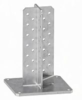 Опора крестовидная перфорированная 220х220х310 мм Holz XR10120, горячий цинк Опора крестовидная перфорированная 220х220х310 мм Holz XR10120, горячий цинк