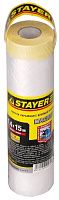 Пленка защитная 15 м, 1,4 м, 9 мкм с клейкой лентой Маскер Stayer 12255-140-15 Пленка защитная 15 м, 1,4 м, 9 мкм с клейкой лентой Маскер Stayer 12255-140-15