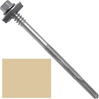 Винт самосверлящий для сэндвич-панелей 5,5/6,3х140 мм, с шайбой EPDM, SD 12 SP Fasty P155141AM, RAL 1014 слоновая кость Винт самосверлящий для сэндвич-панелей 5,5/6,3х140 мм, с шайбой EPDM, SD 12 SP Fasty P155141AM, RAL 1014 слоновая кость