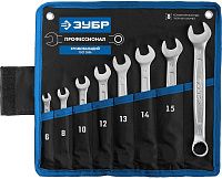 Набор комбинированных гаечных ключей 6-17 мм ЗУБР 27087-H8_z01, 8 шт Набор комбинированных гаечных ключей 6-17 мм ЗУБР 27087-H8_z01, 8 шт