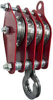 Блок полиспаста с петлей БП-4-80, 4 ролика Блок полиспаста с петлей БП-4-80, 4 ролика
