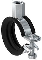 Хомут одновинтовой 46-52 мм (1 1/2") Fischer FGRS Universal с быстродействующим замком и комби-гайкой М8/М10, оцинкованная сталь Хомут одновинтовой 46-52 мм (1 1/2") Fischer FGRS Universal с быстродействующим замком и комби-гайкой М8/М10, оцинкованная сталь