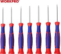 Набор отверток прецизионных TORX CR-V Workpro WP200510, 7 шт Набор отверток прецизионных TORX CR-V Workpro WP200510, 7 шт