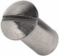 Гайка-втулка мебельная с полупотайной головкой и прямым шлицем 88964, нержавеющая сталь А1 Гайка-втулка мебельная с полупотайной головкой и прямым шлицем 88964, нержавеющая сталь А1