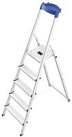 Стремянка 5 ступеней HAILO StandartLine L58E 8158-527, алюминий Стремянка 5 ступеней HAILO StandartLine L58E 8158-527, алюминий