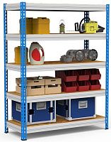 Стеллаж металлический до 300 кг, 5 полок Металл-завод МКФ 18505-2,0 2000х1830х508 мм Стеллаж металлический до 300 кг, 5 полок Металл-завод МКФ 18505-2,0 2000х1830х508 мм