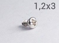 Шуруп полусфера 1,2х3 мм с острым концом, оцинкованная сталь Шуруп полусфера 1,2х3 мм с острым концом, оцинкованная сталь