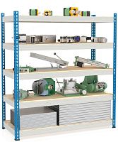 Стеллаж металлический до 300 кг, 5 полок Металл-завод МКФ 18765-2,5 2500х1830х760 мм Стеллаж металлический до 300 кг, 5 полок Металл-завод МКФ 18765-2,5 2500х1830х760 мм