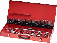 Набор метчиков и плашек М3-М20 HSS-G Ruko 245040, метрическая резьба, 54 предмета Набор метчиков и плашек М3-М20 HSS-G Ruko 245040, метрическая резьба, 54 предмета