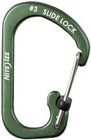 Карабин алюминиевый с фиксатором Nite Ize SlideLock CSLA3-08-R6, размер 3, оливковый Карабин алюминиевый с фиксатором Nite Ize SlideLock CSLA3-08-R6, размер 3, оливковый