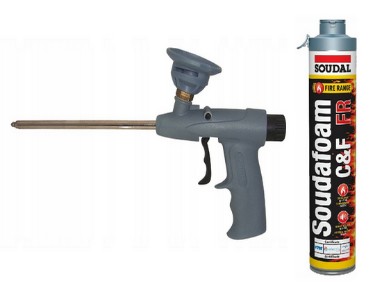 Огнестойкая пена Soudal c пистолетом CLICK & FIX 