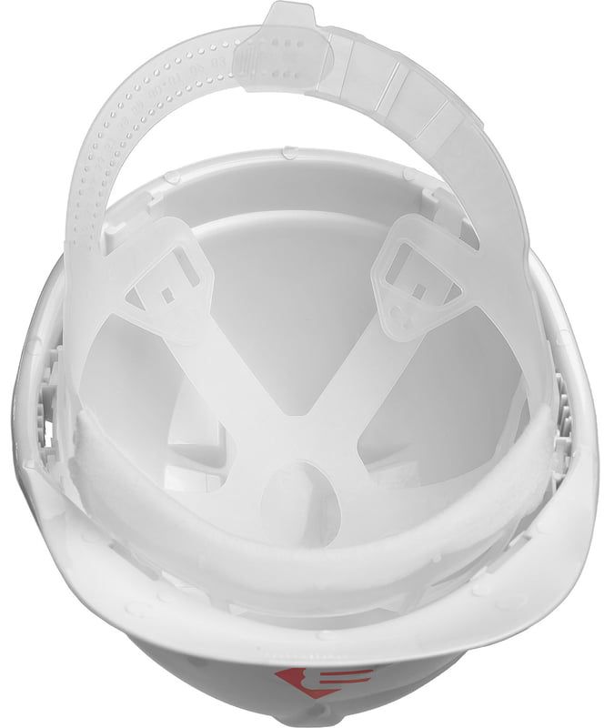 Каска защитная белая с универсальным креплением для наушников и щитков ЗУБР 11090-2 - фото