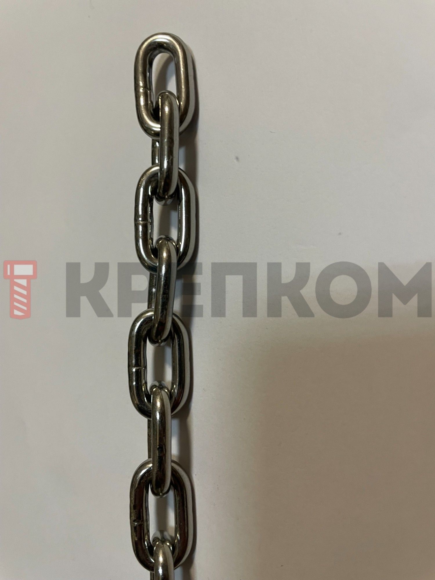 Цепь короткозвенная 4 мм DIN 766, нержавеющая сталь А2 - фото