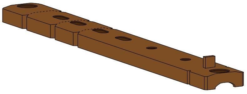 Профиль для крепления для террас 180 мм Holz Technic TER180PPM, нейлон, коричневый - фото