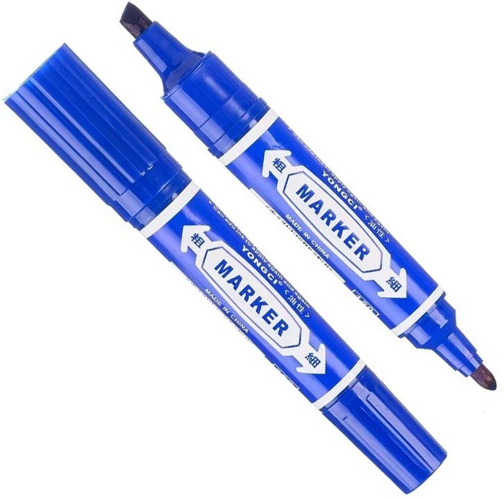 Набор перманентных маркеров 2-х сторонних, 2-5 мм 8 цветов, MC-4070-8 - фото