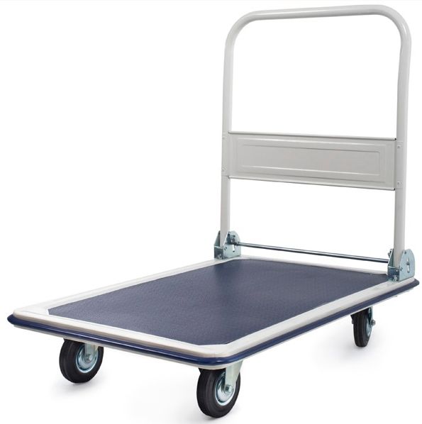 Изображение товара Тележка платформенная 300 кг Tor PH300 с складной ручкой и резиновыми колесами
