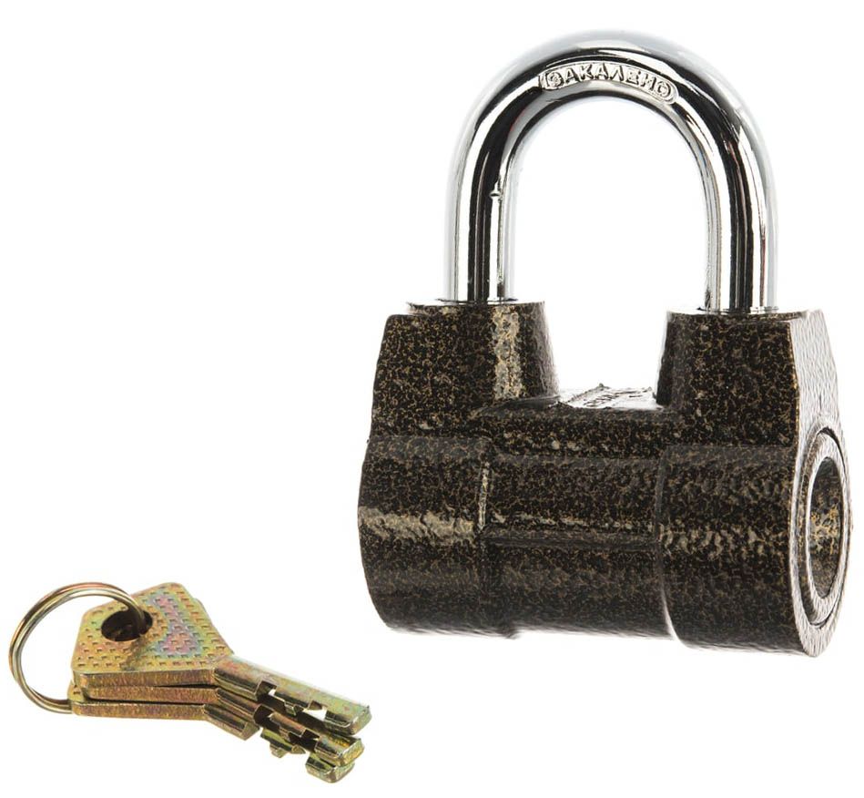 Замок навесной облегченный 60 мм Мастер ЗУБР 3720-4_z01, алюминиевый сплав - фото