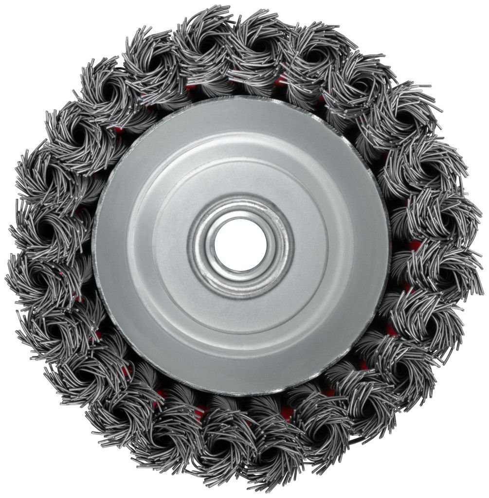 Щетка-крацовка чашечная для УШМ, жгутированная стальная проволока 0,5 мм FIT - фото