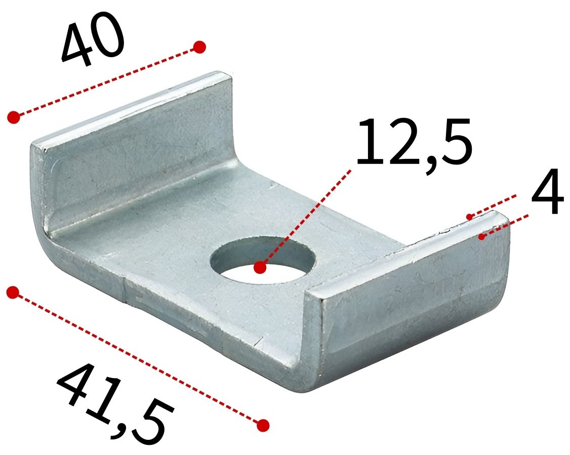Шайба U-образная для профиля FUS Fischer HK 41х12,5 547496, горячеоцинкованная сталь - фото