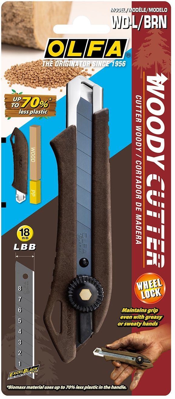 Нож с винтовым фиксатором 18 мм OLFA WOOD-PP Models OL-WD-L - фото