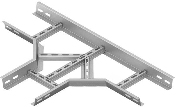 Т-секция замковая для лестничного лотка НЛЗТ 600x60x1,2 (холоднокат. сталь) - фото